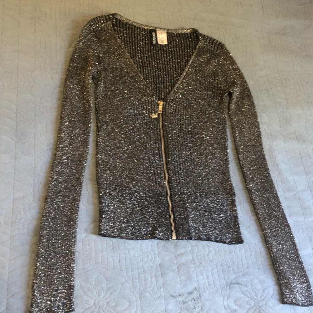 Zip up sweater.